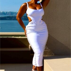 BBXBRAND Yacht White Corset Maxi